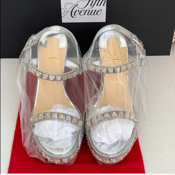 NEW CHRISTIAN Louboutin Pira Ryad 110 Wedge Sandal - Picture 2 of 10